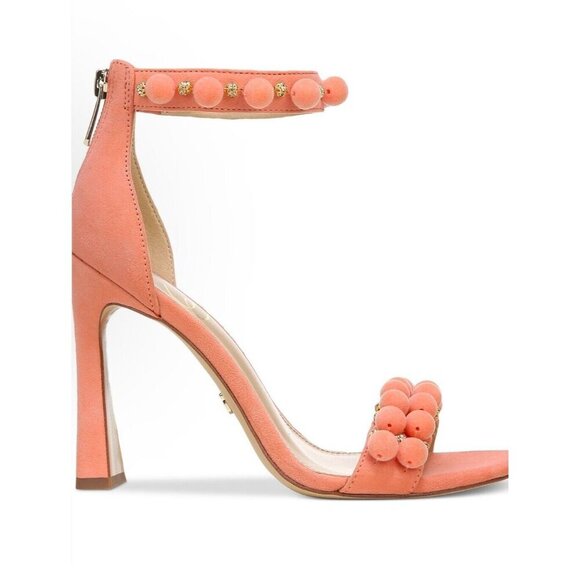 Sam Edelman Luella Canyon Clay Beaded Dress Sandals 7.5 High Heel Ankle Strap - Picture 3 of 16